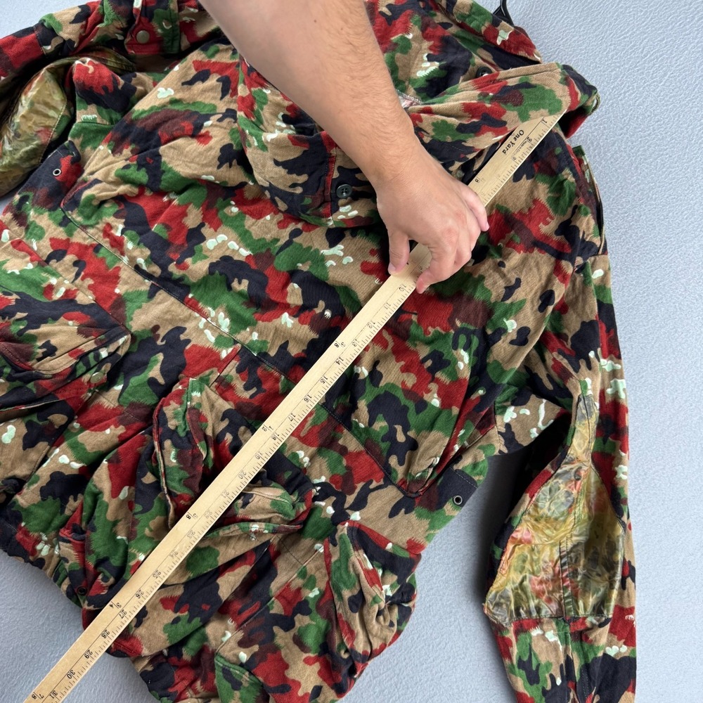 Vintage Swiss Army M70 Alpenflage Jacket Mens Fits Medium Lotta Pockets Hood - Picture 15 of 16